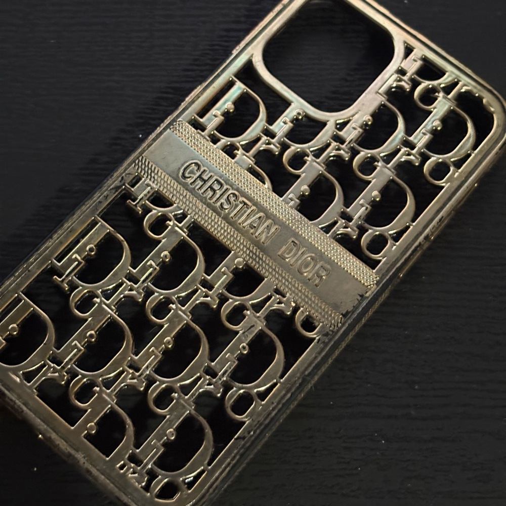 Dior Metallic Gold Phone Case